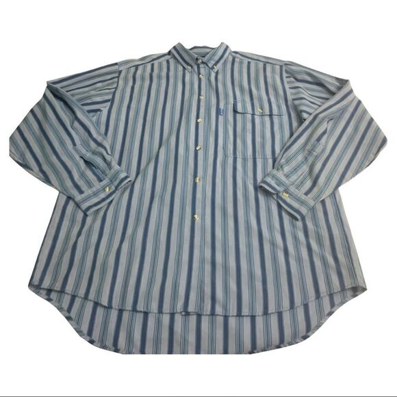 Vintage Levi's Pinstripe Button Down Blouse - Picture 1 of 6